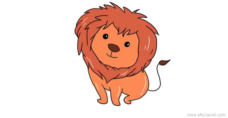 狮子儿童画怎么画 狮子简笔画好看