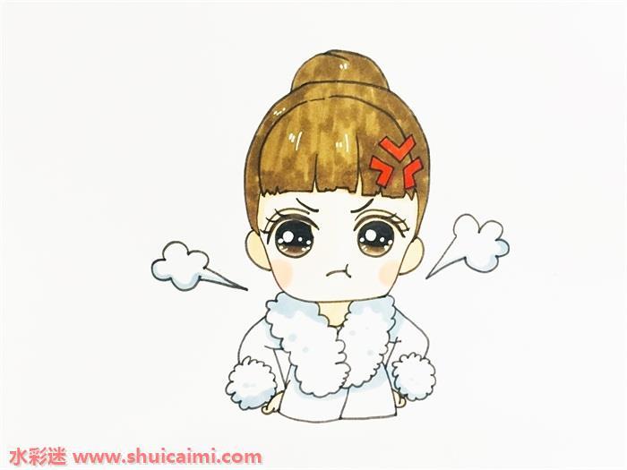 赵丽颖q版简笔画怎么画画法