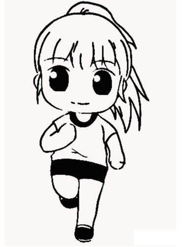 跑步简笔画图片大全 人物跑步简笔画图片大全