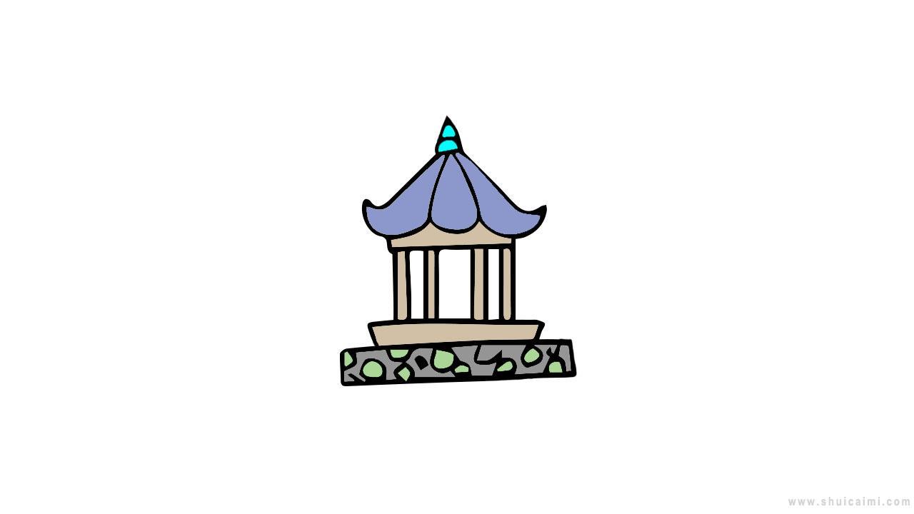 小亭子简笔画怎么画 小亭子简笔画简单