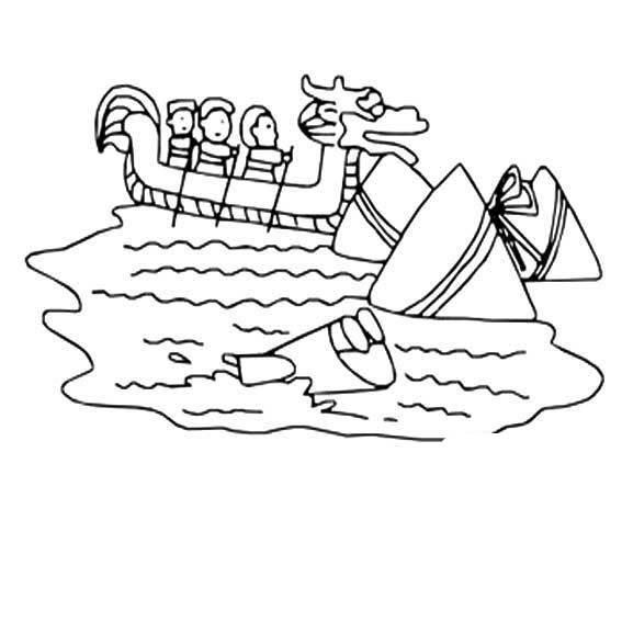 儿童龙舟简笔画图片大全 儿童龙舟简笔画