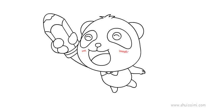 熊猫儿童画怎么画 熊猫简笔画简单