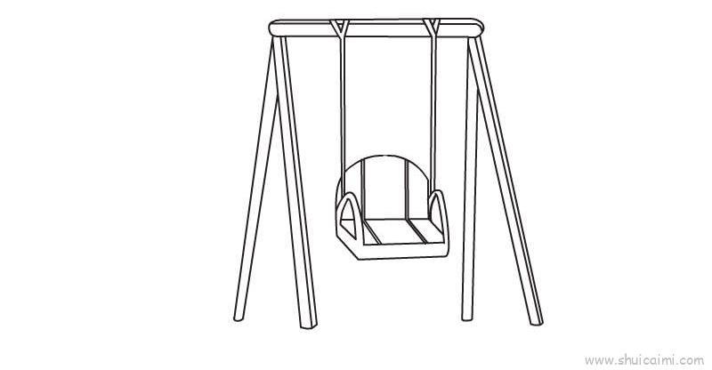 秋千儿童画怎么画 秋千简笔画步骤