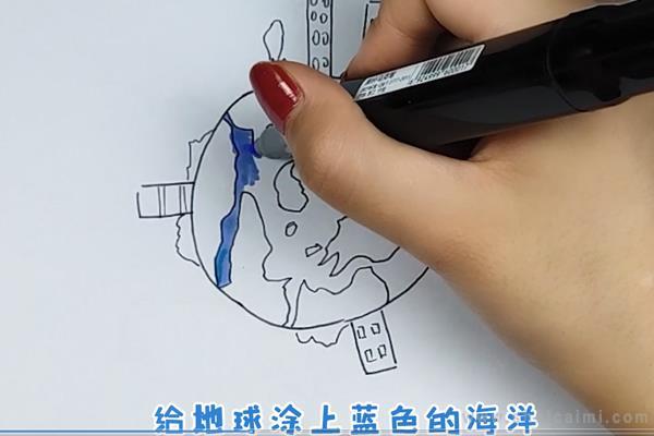 地球简笔画怎么画 地球简笔画顺序