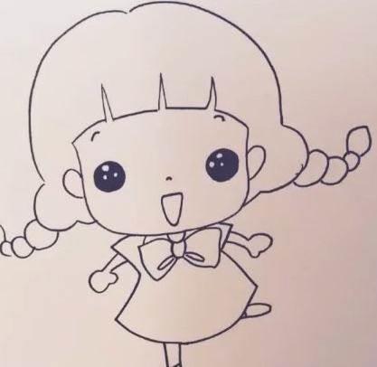 人物简笔画女孩 人物简笔画女孩全身学生