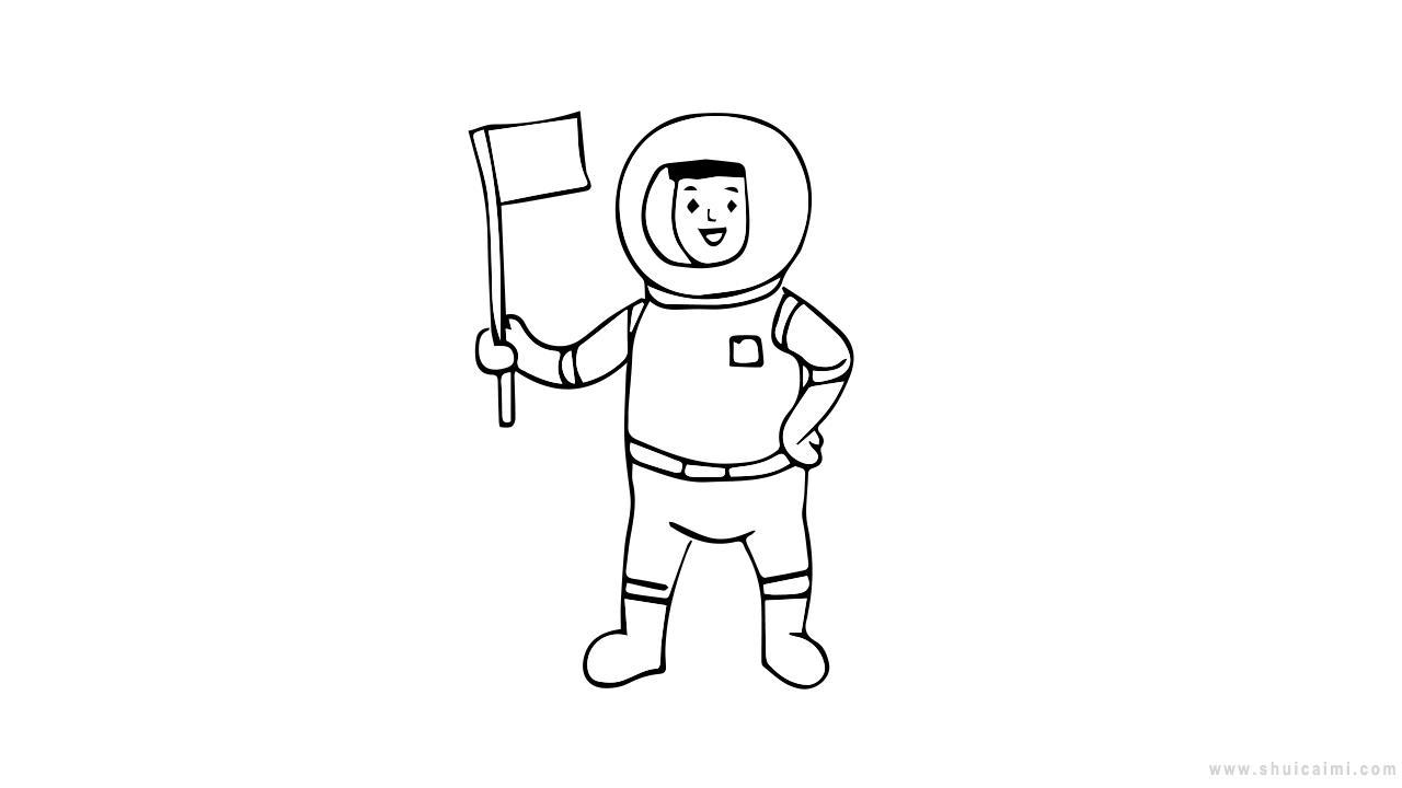 航天员简笔画怎么画 航天员简笔画步骤