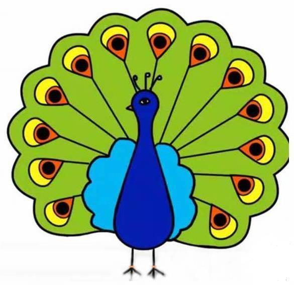 孔雀简笔画 孔雀简笔画图片大全