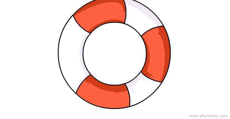 游泳圈儿童画怎么画 游泳圈简笔画步骤