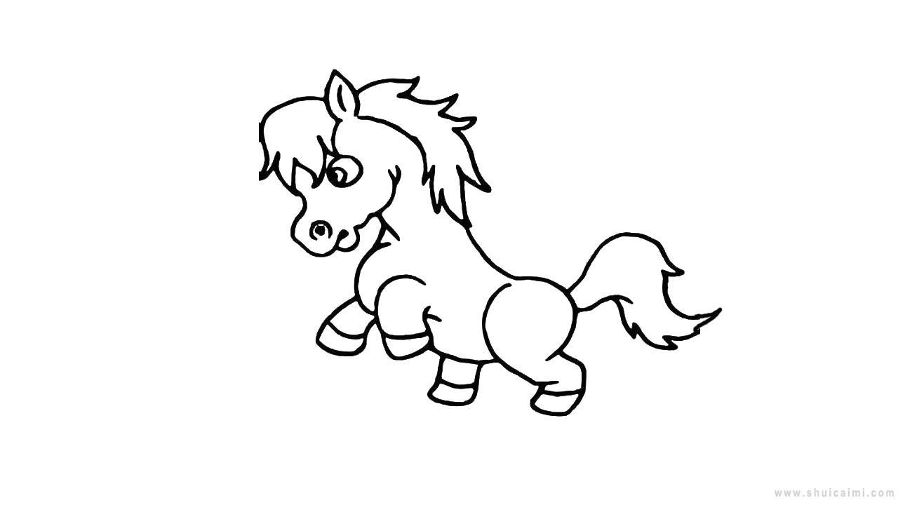 骏马简笔画怎么画 骏马简笔画图片