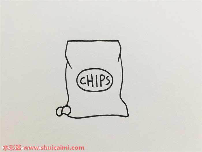薯片怎么画 薯片简笔画简单好看带颜色