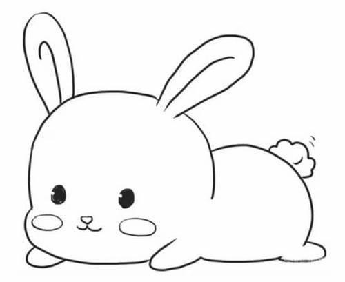 可爱小兔子简笔画 呆萌可爱小兔子简笔画