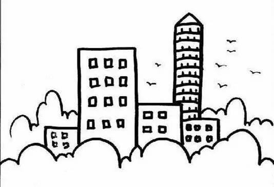 高楼的简笔画图片大全 高楼的简笔画图片大全可爱