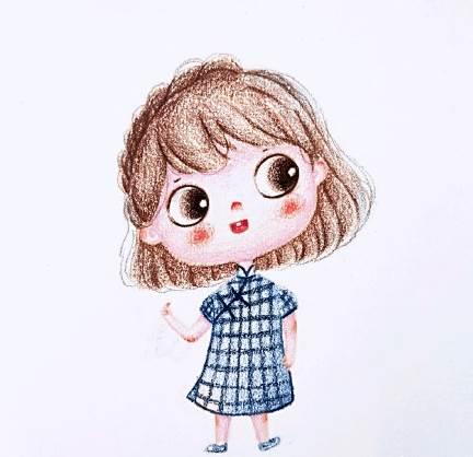 可爱简笔画手绘女孩 可爱简笔画手绘女孩丸子头