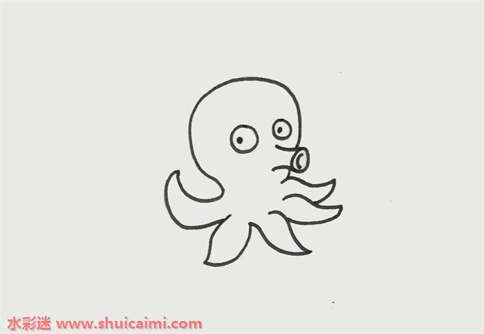 章鱼怎么画 章鱼简笔画彩色