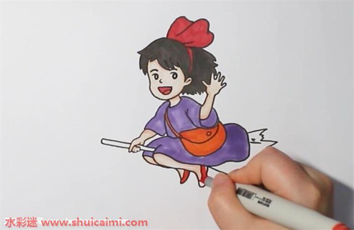 魔女宅急便琪琪怎么画 魔女宅急便琪琪简笔画简单好看