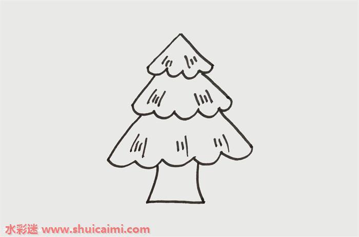 松树怎么画 松树简笔画简单易画彩色