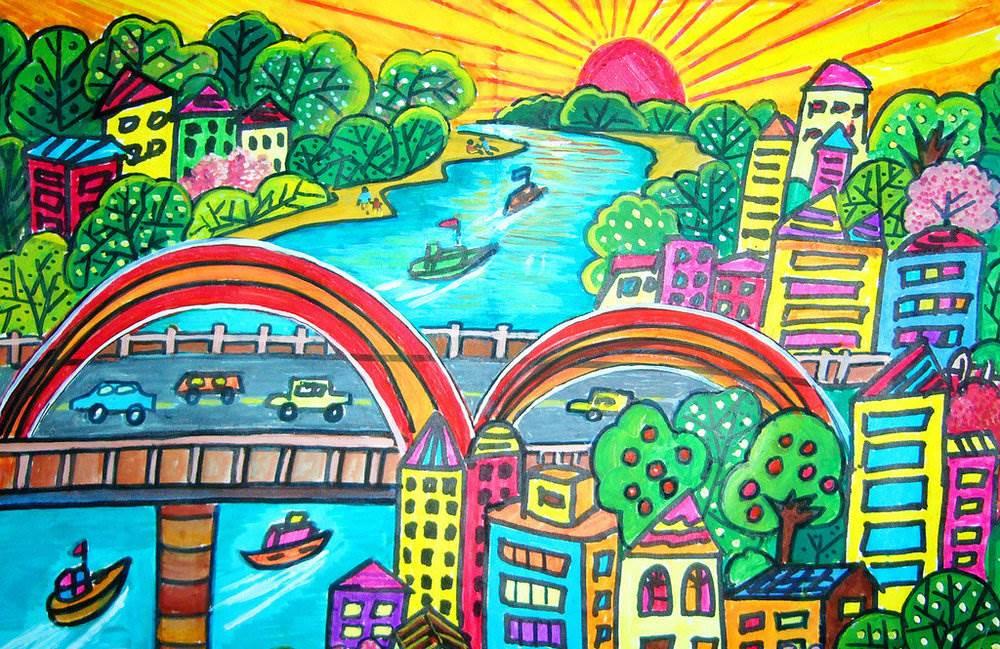 城市简笔画图片大全 城市简笔画图片大全集简单的高楼大厦