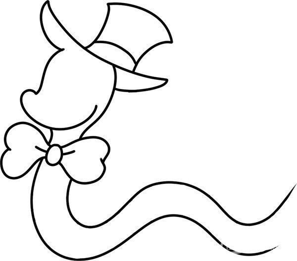 蚯蚓绅士的简笔画怎么画 蚯蚓绅士简笔画简单又好看