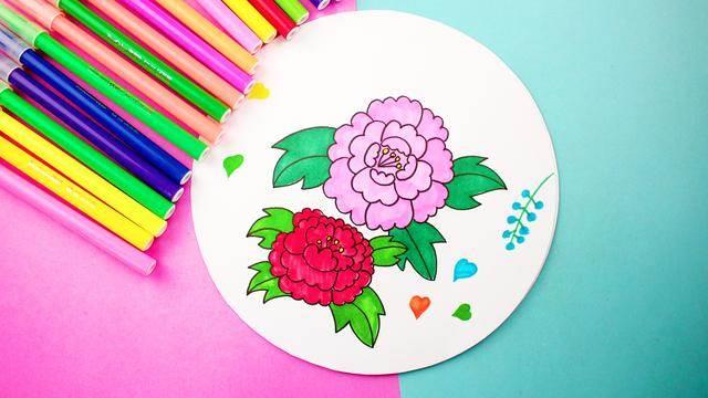 牡丹花的简笔画 牡丹花的简笔画简单漂亮
