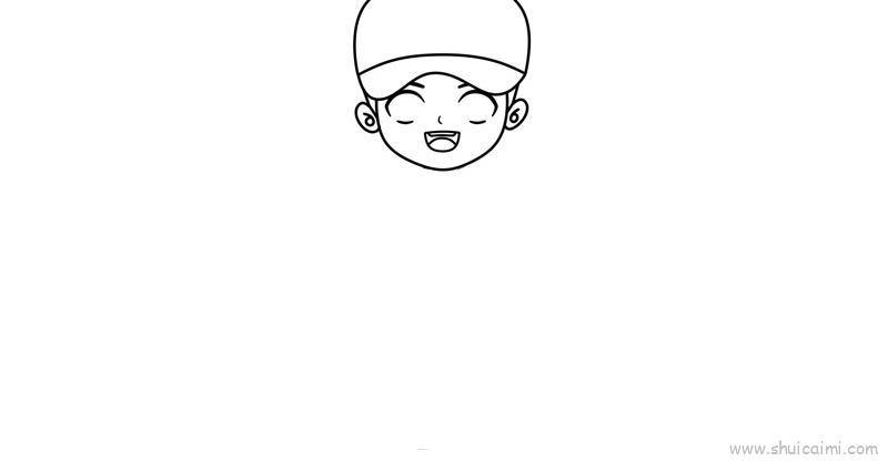 军人儿童画怎么画 军人简笔画步骤