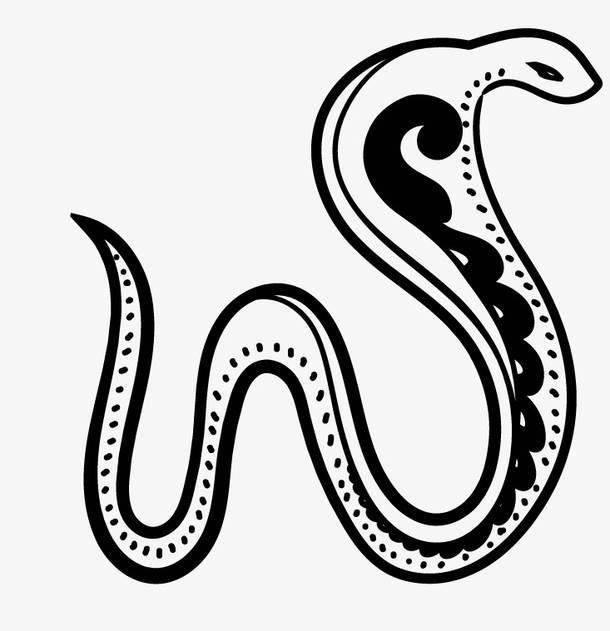 眼镜蛇简笔画图片 如何画一条眼镜王蛇