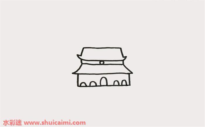 北京天安门怎么画 北京天安门简笔画简单易画彩色