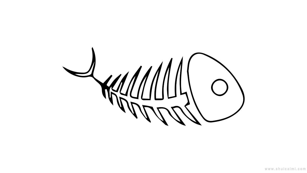 鱼骨头简笔画怎么画 鱼骨头简笔画图片