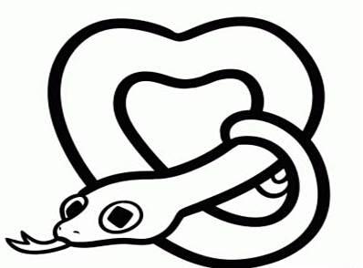眼镜蛇简笔画图片 如何画一条眼镜王蛇