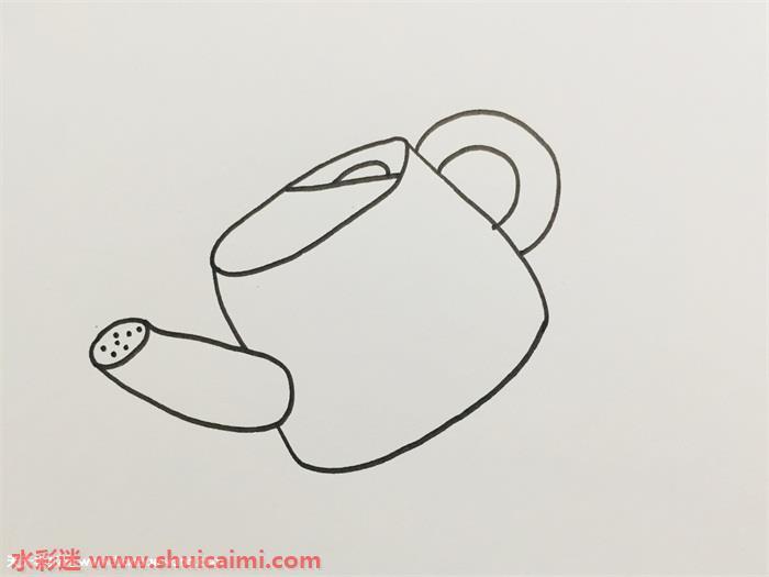 浇水壶简笔画怎么画步骤图