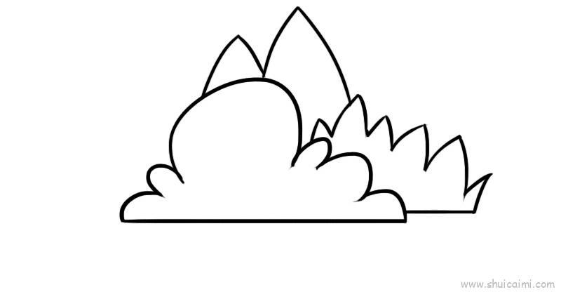 草丛儿童画怎么画 草丛简笔画简单