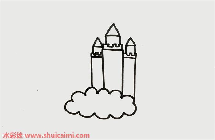 公主城堡怎么画 公主城堡简笔画彩色