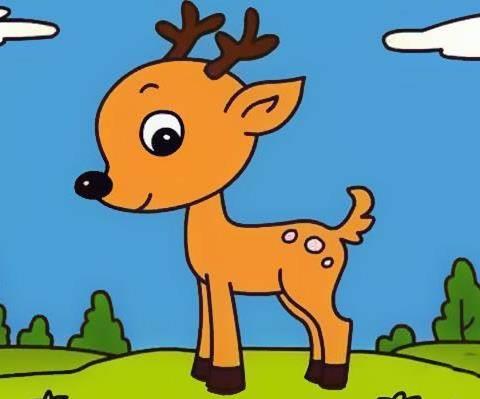 梅花鹿简笔画图片大全大图 梅花鹿简笔画图片大全大图