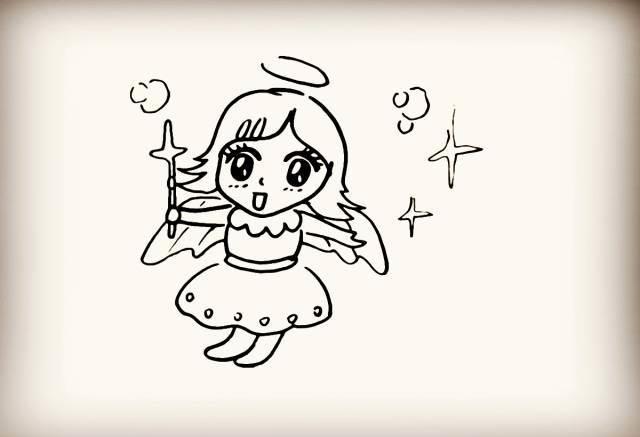 天使简笔画 天使简笔画可爱