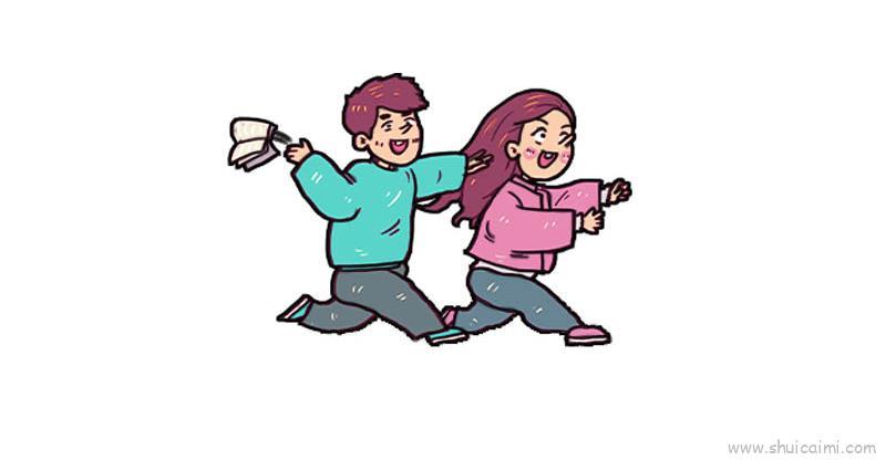 学生玩耍儿童画怎么画 学生玩耍简笔画简单又好看