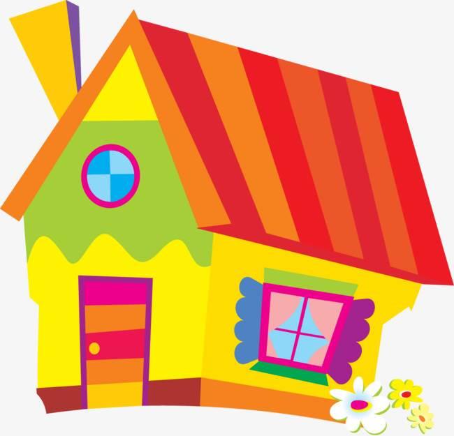 房子简笔画图片带颜色 农村房子简笔画图片带颜色