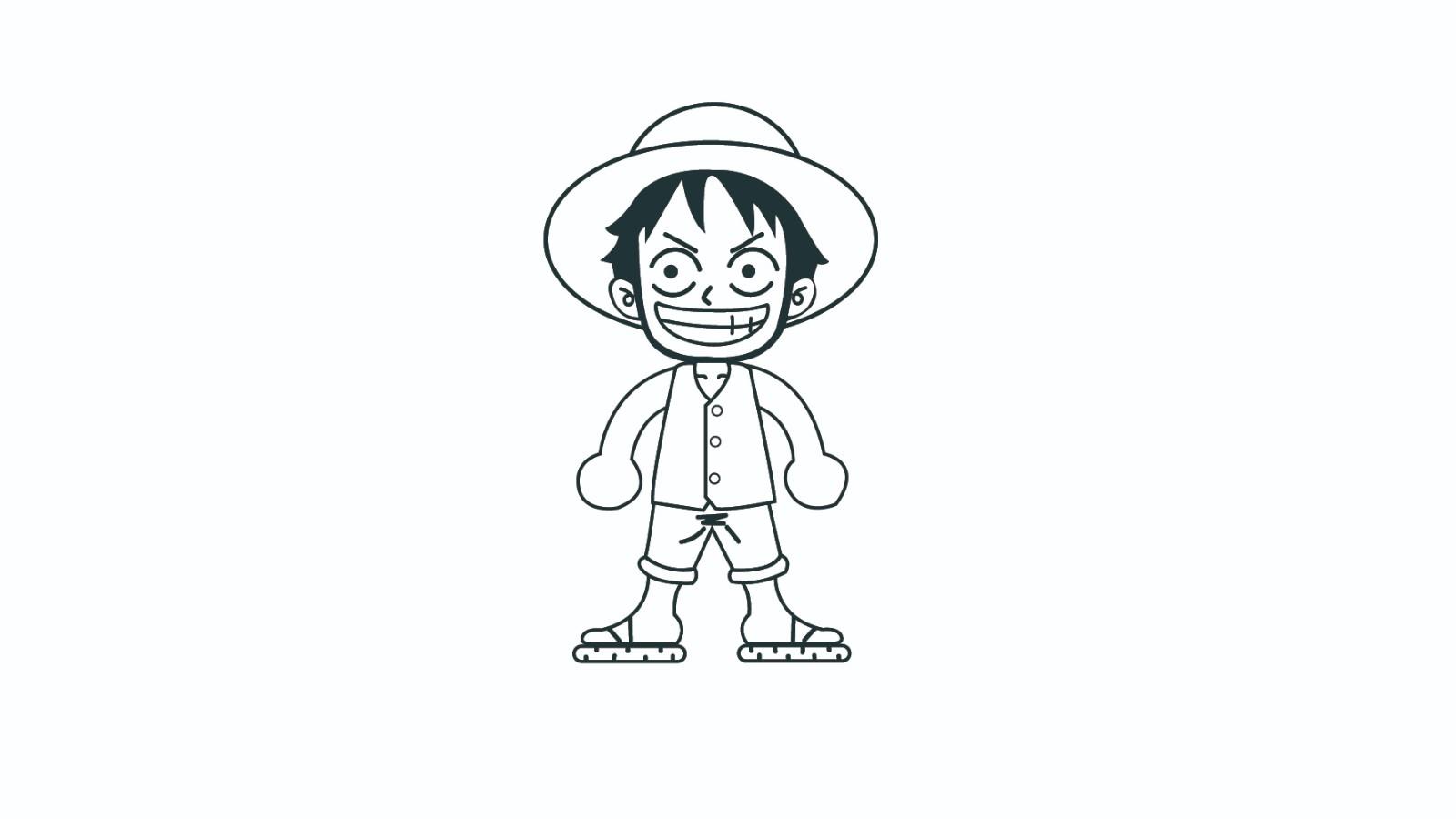 路飞的简笔画怎么画 路飞简笔画画法