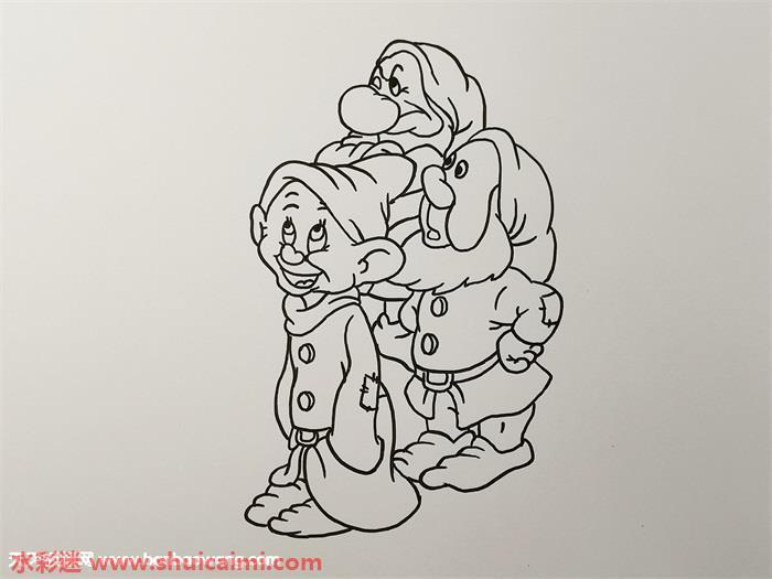 七个小矮人怎么画 七个小矮人简笔画简单易画