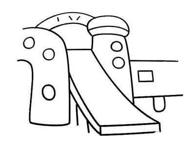 滑滑梯简笔画 滑滑梯简笔画儿童彩色