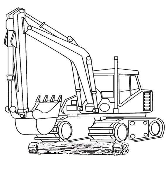 挖掘机简笔画 挖掘机简笔画图片