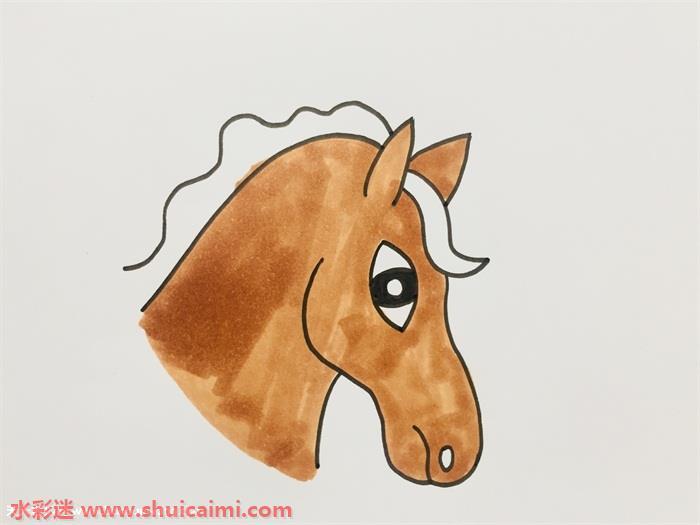 马头怎么画 马头简笔画步骤