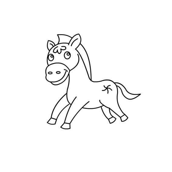 马的简笔画 马的简笔画儿童