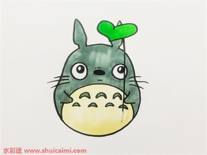 儿童画龙猫简笔画详细步骤教程