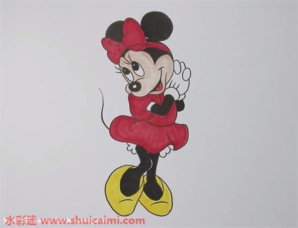 米妮怎么画 米妮简笔画步骤图