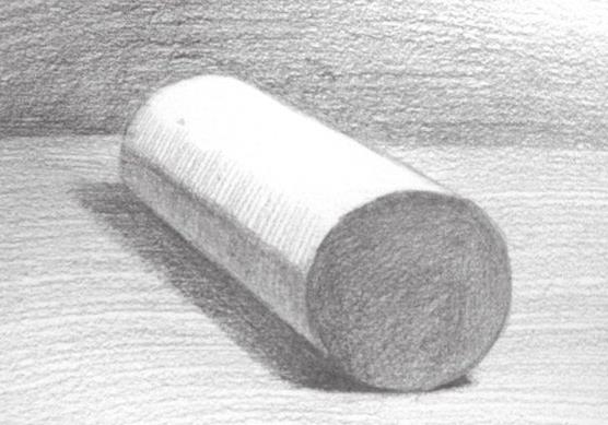 素描圆柱体画 素描圆柱体画法步骤图片 教程