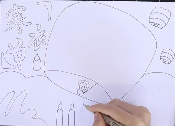 寒衣节儿童画
