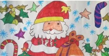 儿童圣诞节彩色画怎么画