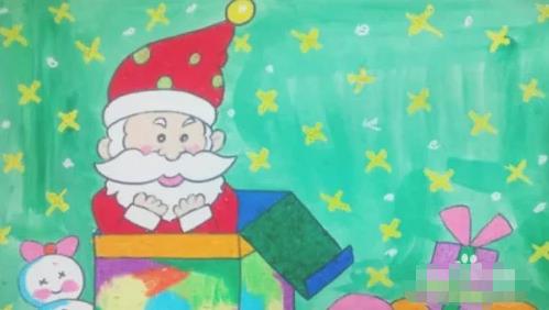 儿童圣诞节彩色画怎么画