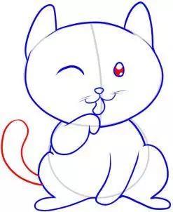 三步怎么画小猫简笔画