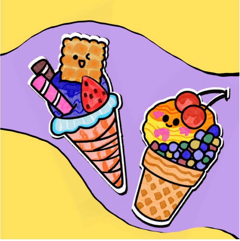 零基础如何画冰淇淋简笔画图片教程