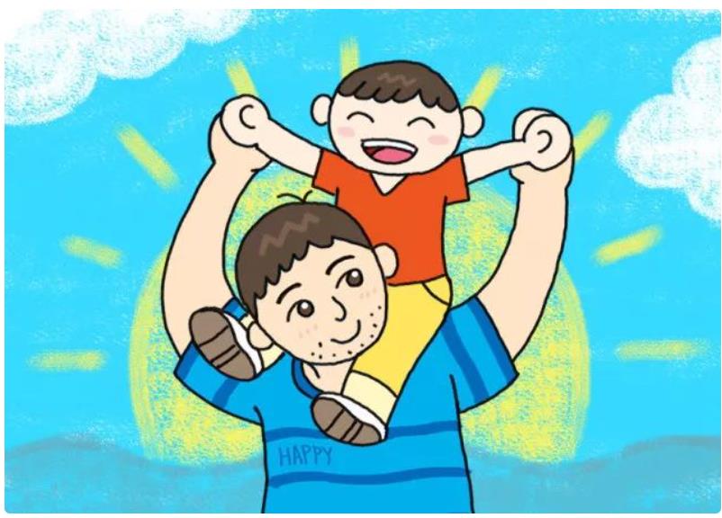 儿童送给爸爸的简笔画图片欣赏